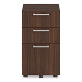 Alera Seville Series Mobile Pedestal, Left/right, 3-drawer: Box/box/file, Legal, Mahogany, 15" X 18" X 27"