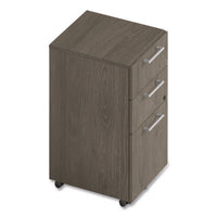 Alera Seville Series Mobile Pedestal, Left/right, 3-drawer: Box/box/file, Legal, Walnut, 15" X 18" X 27"