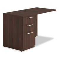 Seville Series Desk Return With Pedestal, Left, 48" X 24" X 29", Mahogany