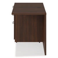 Seville Series Desk Return With Pedestal, Left, 48" X 24" X 29", Mahogany