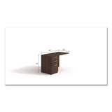 Seville Series Desk Return With Pedestal, Left, 48" X 24" X 29", Mahogany