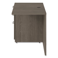Seville Desk Return With Pedestal, Left, 48" X 24" X 29", Walnut