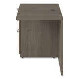 Seville Desk Return With Pedestal, Left, 48" X 24" X 29", Walnut
