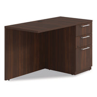 Seville Desk Return With Pedestal, Right, 48" X 24" X 29", Mahogany