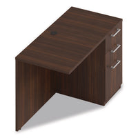 Seville Desk Return With Pedestal, Right, 48" X 24" X 29", Mahogany