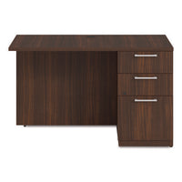 Seville Desk Return With Pedestal, Right, 48" X 24" X 29", Mahogany