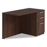 Seville Desk Return With Pedestal, Right, 48" X 24" X 29", Mahogany