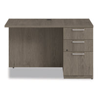 Seville Desk Return With Pedestal, Right, 48" X 24" X 29", Walnut