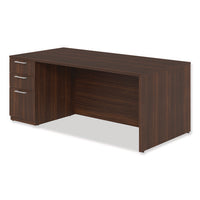 Alera Seville Series Single Pedestal Desk, Left Pedestal, 72" X 36" X 29", Mahogany