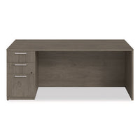 Alera Seville Series Single Pedestal Desk, Left Pedestal, 72" X 36" X 29", Walnut