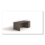 Alera Seville Series Single Pedestal Desk, Right Pedestal, 72" X 36" X 29", Walnut