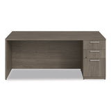 Alera Seville Series Single Pedestal Desk, Right Pedestal, 72" X 36" X 29", Walnut