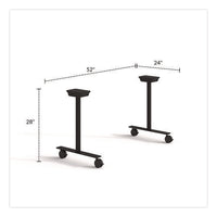 Alera Seville Training Table Base, 23w X 3d X 28h, Black