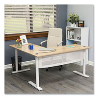 L-shaped Writing Desk, 59.05" X 59.05" X 29.53", Beigewood/white
