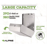 Horizontal C-fold/multi-fold Paper Towel Dispenser, 10.2 X 4 X 11.2, Brushed Nickel