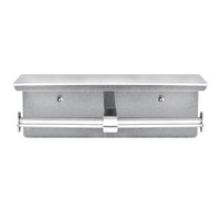 Double Post Toilet Paper Holder With Shelf Storage Rack, 3.87 X 10.5 X 3.95, Brushed Stainless Steel