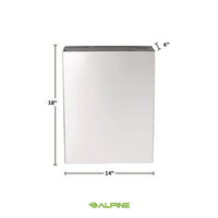 Stainless Steel Surface-mounted Waste Receptacle, 6.4 Gal, Brushed Stainless Steel