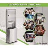 Stainless Steel Recessed Paper Towel Dispenser With Waste Receptacle, 56 X 4 X 17