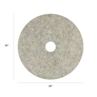 Combo Burnishing Pads, 28" Diameter, Gray, 5/carton