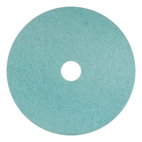 Luster Lite Burnishing Pads, 20" Diameter, Sky Blue, 5/carton
