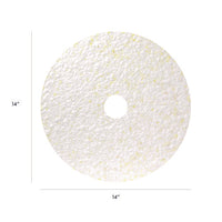 Toro Floor Pad, 14" Diameter, White/brown/yellow, 2/carton