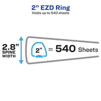 Durable View Binder With Durahinge And Ezd Rings, 3 Rings, 2" Capacity, 11 X 8.5, White, 12/carton