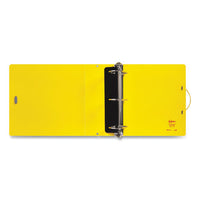 Ultraduty Safety Data Sheet Binders With Chain, 3 Rings, 3" Capacity, 11 X 8.5, Yellow/red
