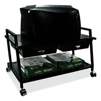 Underdesk Machine Stand With Drawers, 25.3w X 15.8d X 15.4h, Black, Ships In 4-6 Business Days