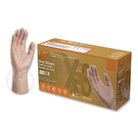 Industrial Vinyl Gloves, Small, Clear, 100/box