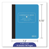 Poly Cover Composition Books, Medium/college Rule, Randomly Assorted Cover Color, (70) 9.75 X 7 Sheets