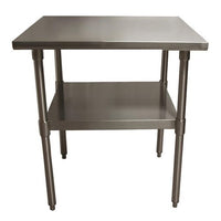 Stainless Steel Flat Top Work Tables, 24w X 24d X 36h, Silver, 2/pallet, Ships In 4-6 Business Days