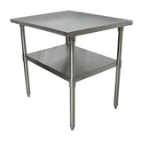 Stainless Steel Flat Top Work Tables, 24w X 24d X 36h, Silver, 2/pallet, Ships In 4-6 Business Days