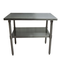 Stainless Steel Flat Top Work Tables, 48w X 24d X 36h, Silver, 2/pallet, Ships In 4-6 Business Days