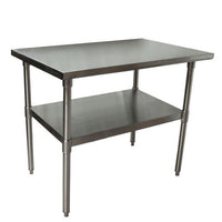 Stainless Steel Flat Top Work Tables, 48w X 24d X 36h, Silver, 2/pallet, Ships In 4-6 Business Days