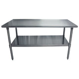Stainless Steel Flat Top Work Tables, 60w X 30d X 36h, Silver, 2/pallet, Ships In 4-6 Business Days