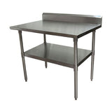 Stainless Steel 5" Riser Top Tables, 48w X 30d X 39.75h, Silver, 2/pallet, Ships In 4-6 Business Days