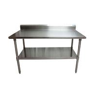 Stainless Steel 5" Riser Top Tables, 60w X 30d X 39.75h, Silver, 2/pallet, Ships In 4-6 Business Days