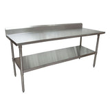 Stainless Steel 5" Riser Top Tables, 72w X 30d X 39.75h, Silver, 2/pallet, Ships In 4-6 Business Days