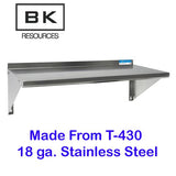 Stainless Steel Economy Overshelf, 60w X 12d X 8h, Stainless Steel, Silver, 2/pallet, Ships In 4-6 Business Days