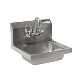 Stainless Steel Hand Sink With Faucet, 14" L X 10" W X 5" D, Ships In 4-6 Business Days