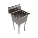 Stainless Steel Sink And Faucet Bundle, Sink/faucet/faucet Mounting Kit/drain,18" L X 18" W X 14" D, Ships In 4-6 Bus Days