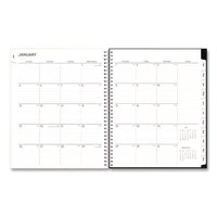 Analeis Create-your-own Cover Weekly/monthly Planner, Floral Artwork, 11 X 8.5, White/black/coral, 12-month (jan-dec): 2025