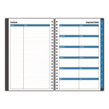 Collegiate Academic Year Weekly/monthly Planner, 8 X 5, Charcoal Gray Cover, 12-month: July 2024 To June 2025