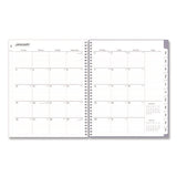 Rue Du Flore Weekly/monthly Planner, Floral Artwork, 11 X 8.5, Jade/lavender Cover, 12-month (jan To Dec): 2025