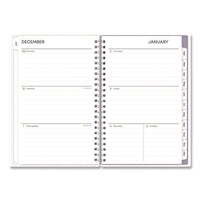 Rue Du Flore Weekly/monthly Planner, Floral Artwork, 8 X 5, Jade/lavender Cover, 12-month (jan To Dec): 2025