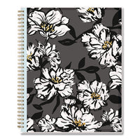 Baccara Dark Create-your-own Cover Weekly/monthly Planner, Floral, 11 X 8.5, Gray/white/gold Cover, 12-month (jan-dec): 2025