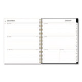 Baccara Dark Create-your-own Cover Weekly/monthly Planner, Floral, 11 X 8.5, Gray/white/gold Cover, 12-month (jan-dec): 2025