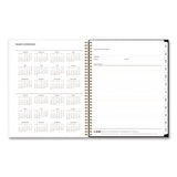 Baccara Dark Create-your-own Cover Weekly/monthly Planner, Floral, 11 X 8.5, Gray/white/gold Cover, 12-month (jan-dec): 2025