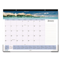 Islands Desk Pad Calendar, Tropical Island Photography, 22 X 17, Blue/white Sheets, Black Headband, 12-month (jan-dec): 2025