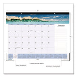 Islands Desk Pad Calendar, Tropical Island Photography, 22 X 17, Blue/white Sheets, Black Headband, 12-month (jan-dec): 2025